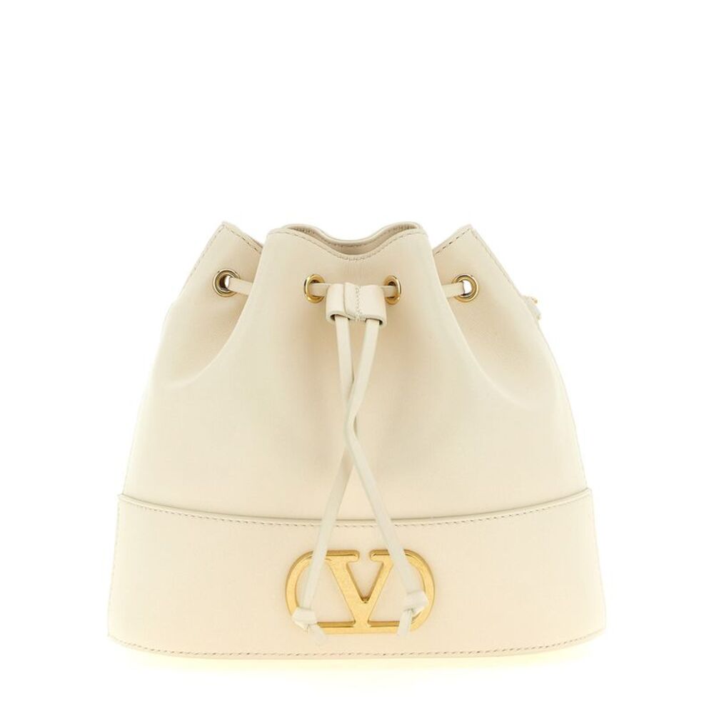 Valentino Garavani White Lamb Leather Crossbody Women's Bag
